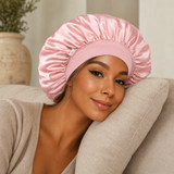 Double Layer Silk Hair Bonnet - Purple