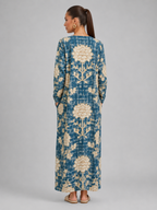 Floral Linen Look Pocket Midi Dress Summer Women