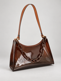 Women's Transparent Shoulder Bag | Chain Strap Mini Baguette