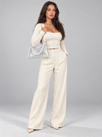 Women's Transparent Shoulder Bag | Chain Strap Mini Baguette