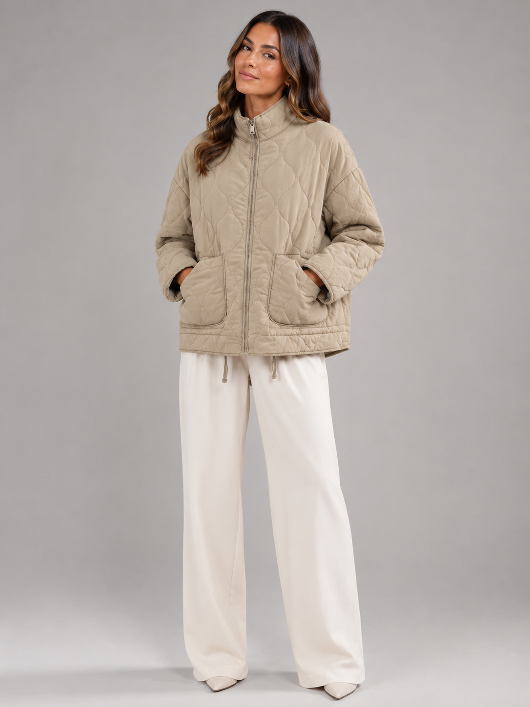 Quilted Utility Jacket Autumn Women