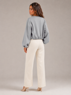 Cropped Zip Bomber Jacket for Women
