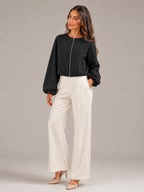 Cropped Zip Bomber Jacket for Women
