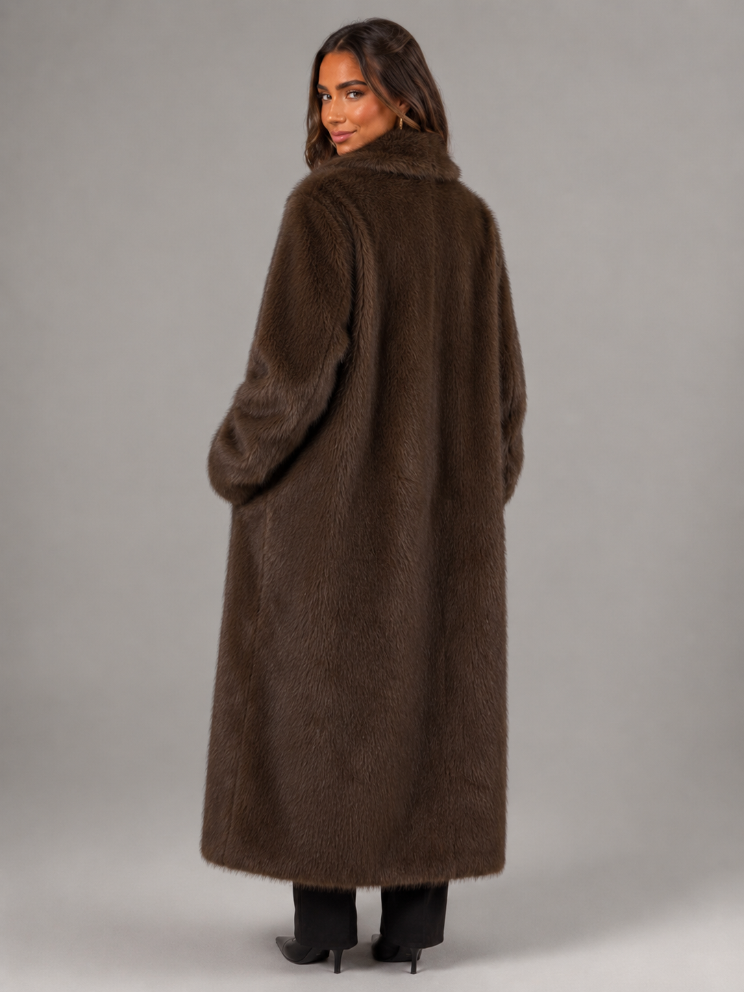 Long Faux Fur Coat for Women