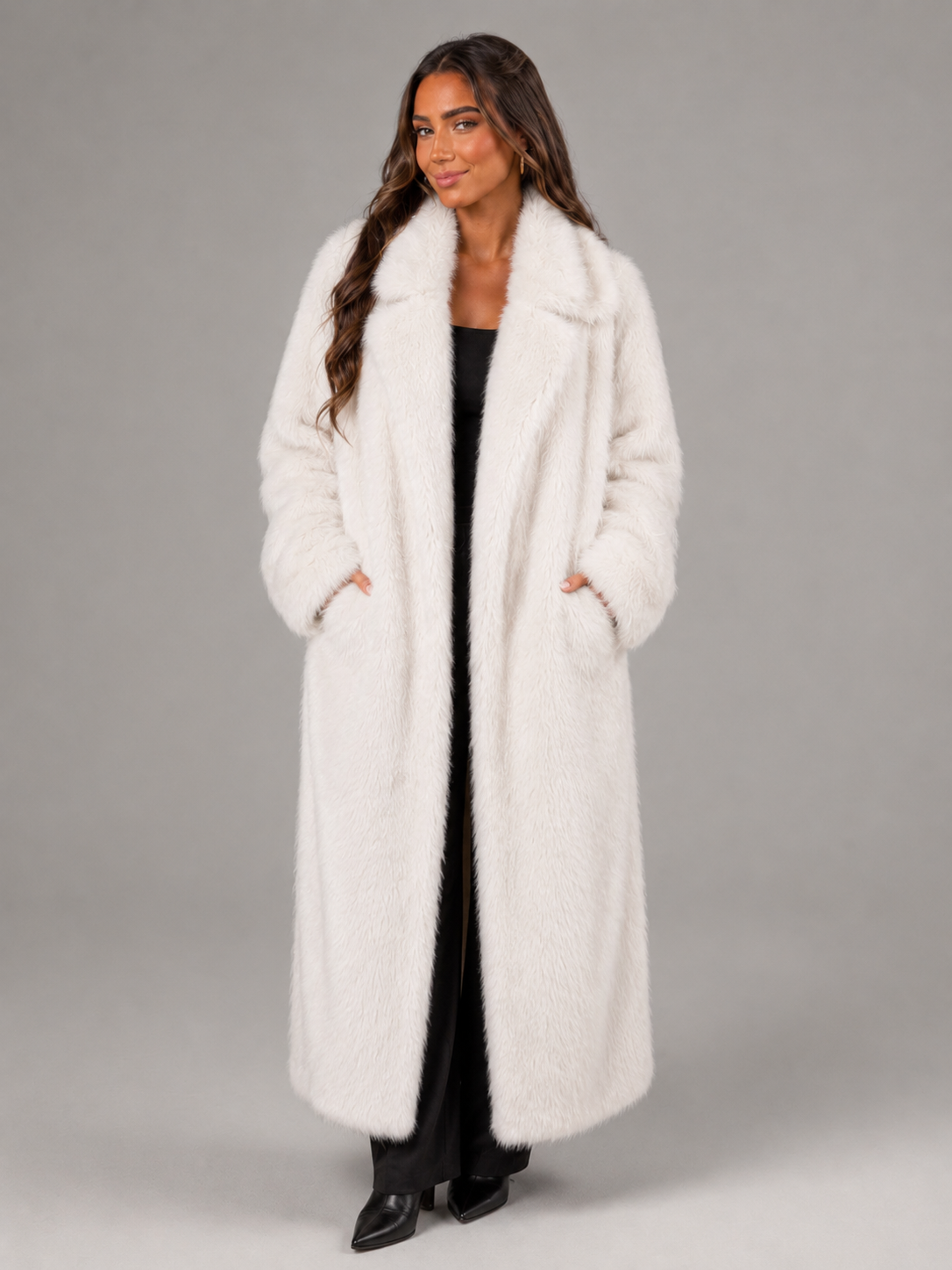 Long Faux Fur Coat for Women