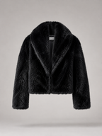 Cropped Faux Fur Jacket for Women