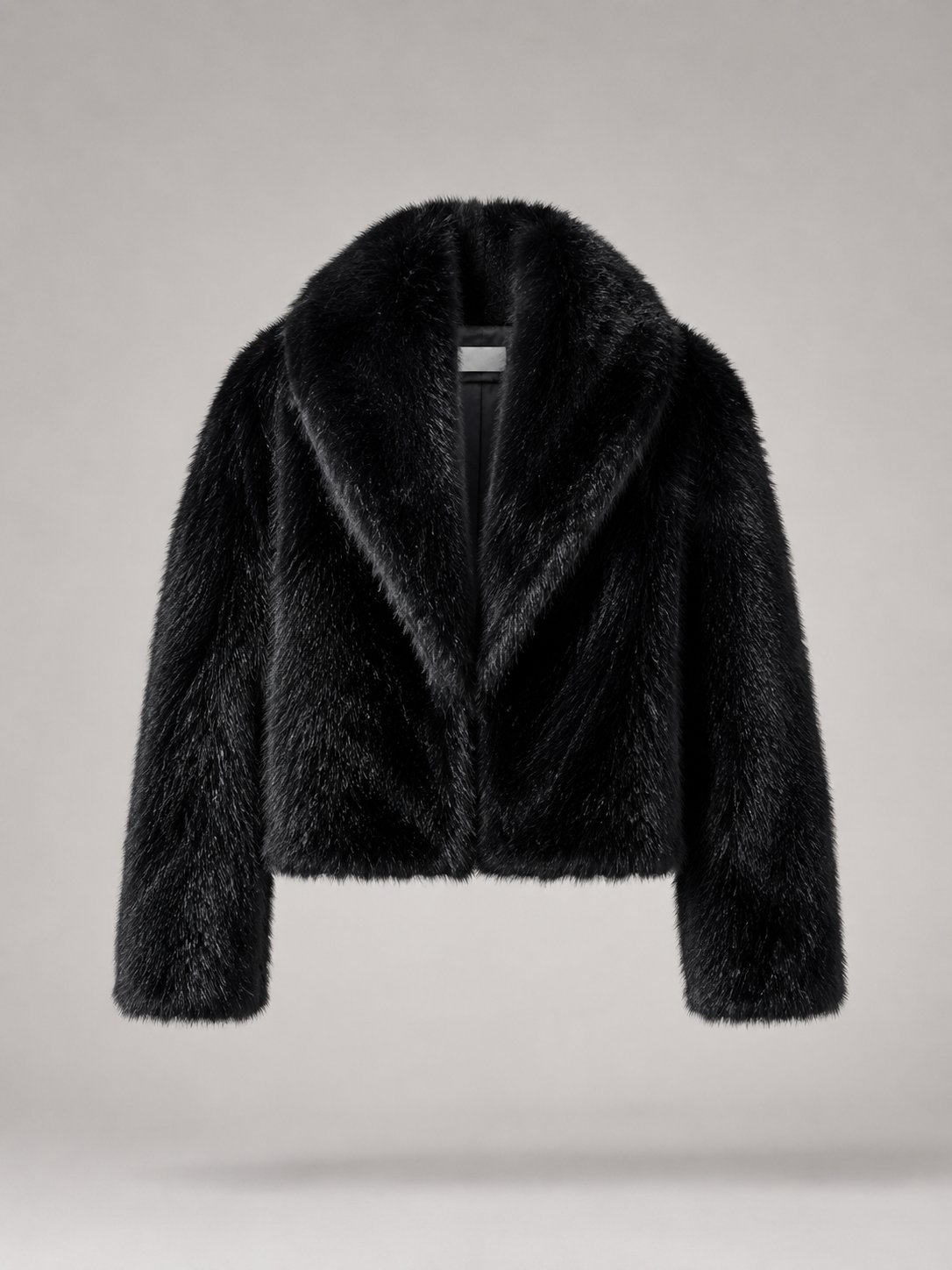 Cropped Faux Fur Jacket for Women