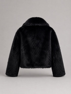 Cropped Faux Fur Jacket for Women
