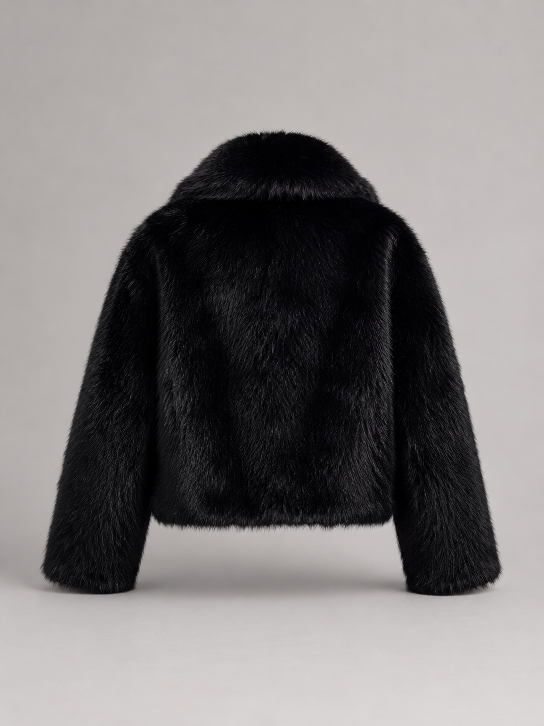 Cropped Faux Fur Jacket for Women