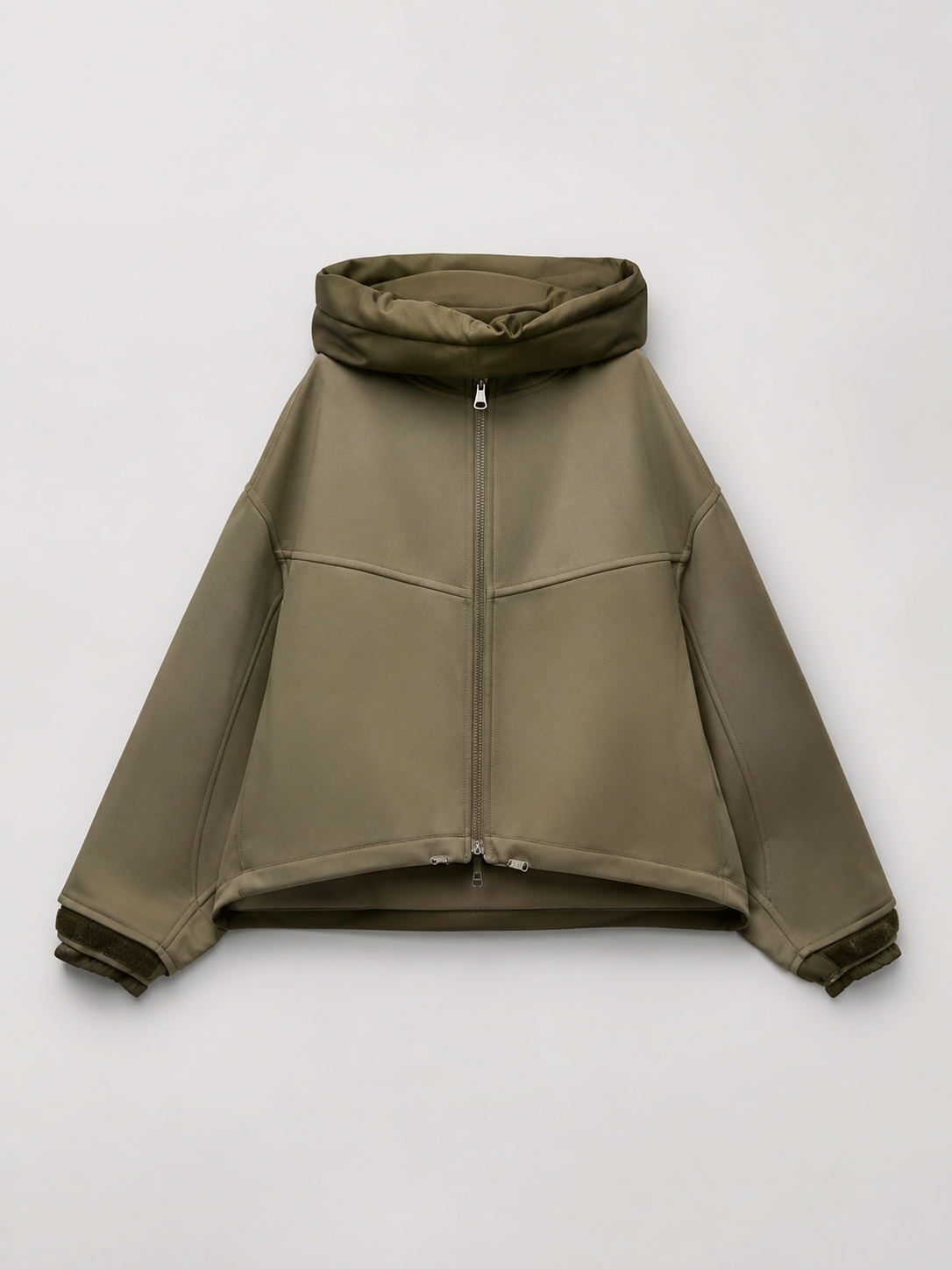 Green Hooded Padded Jacket for Women
