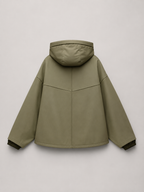 Green Hooded Padded Jacket for Women