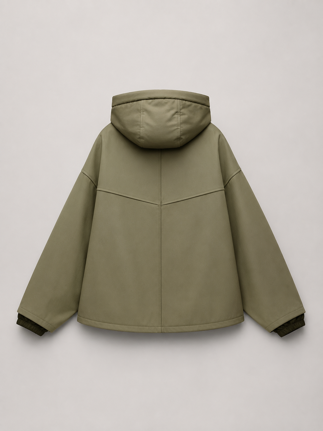 Green Hooded Padded Jacket for Women