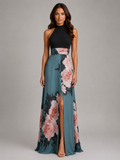 Robe longue sans manches fleurie pour été femme