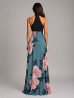 Robe longue sans manches fleurie pour été femme