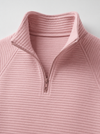 Ribbed half-zip pullover – Nude & Nero