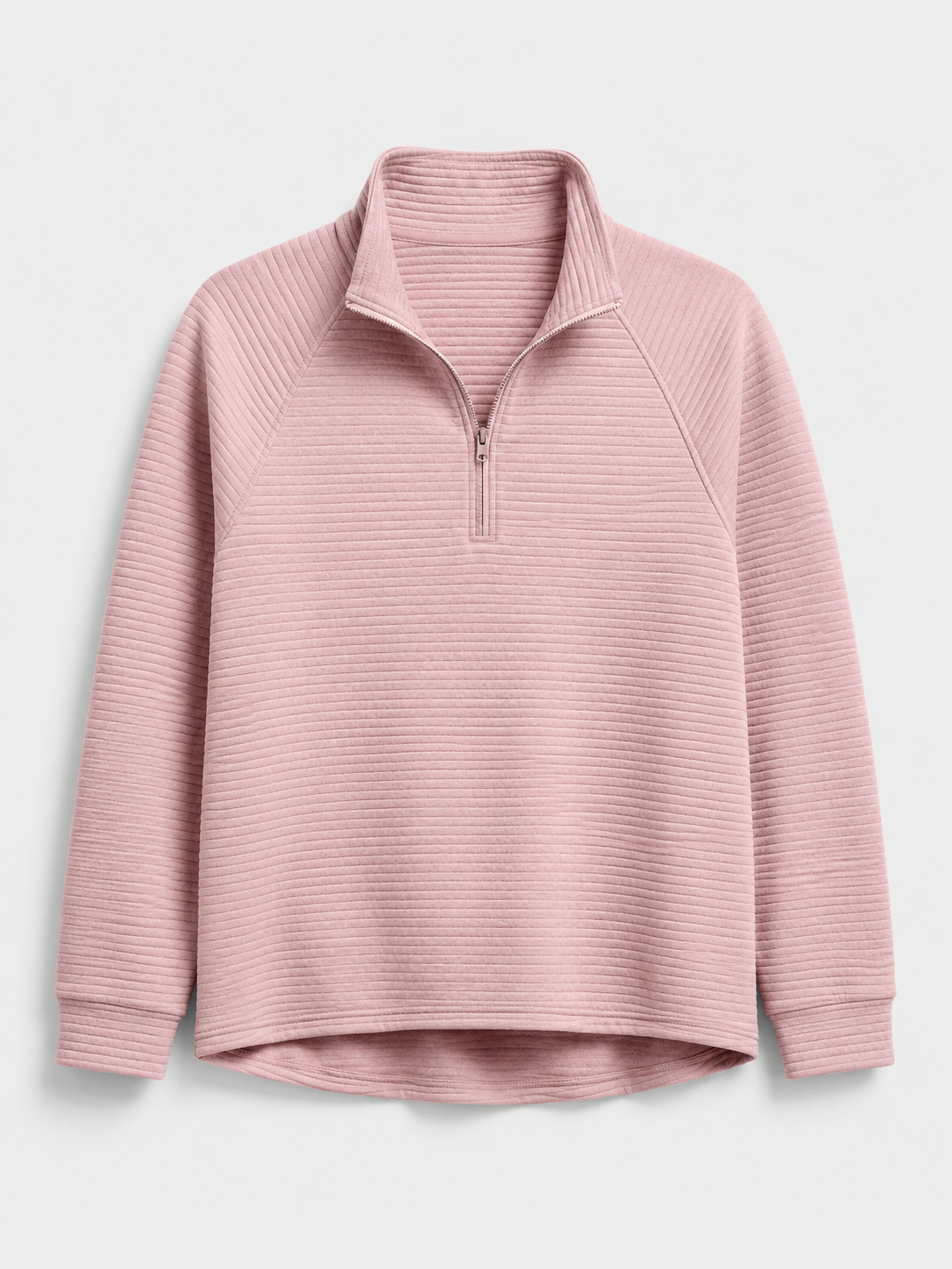 Ribbed half-zip pullover – Nude & Nero