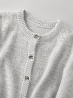 Fuzzy knit button cardigan – Nude & Nero