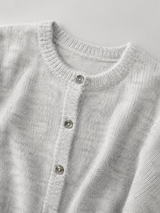 Fuzzy Knit Button Cardigan for Women