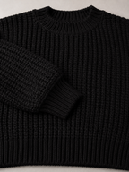 Chunky knit oversized sweater – Nude & Nero