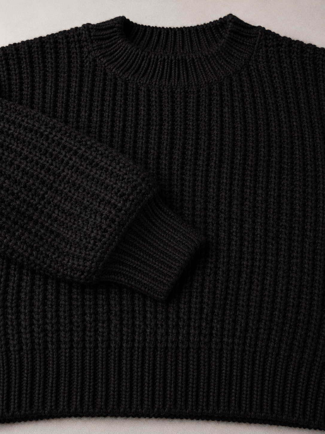 Chunky knit oversized sweater – Nude & Nero
