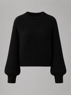 Chunky knit oversized sweater – Nude & Nero