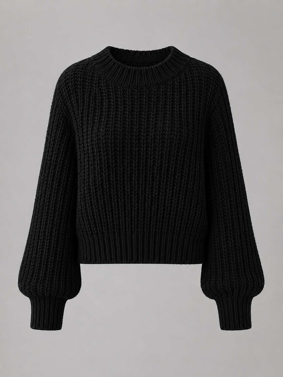 Chunky knit oversized sweater – Nude & Nero