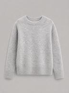 Fuzzy knit crew neck sweater – Nude & Nero