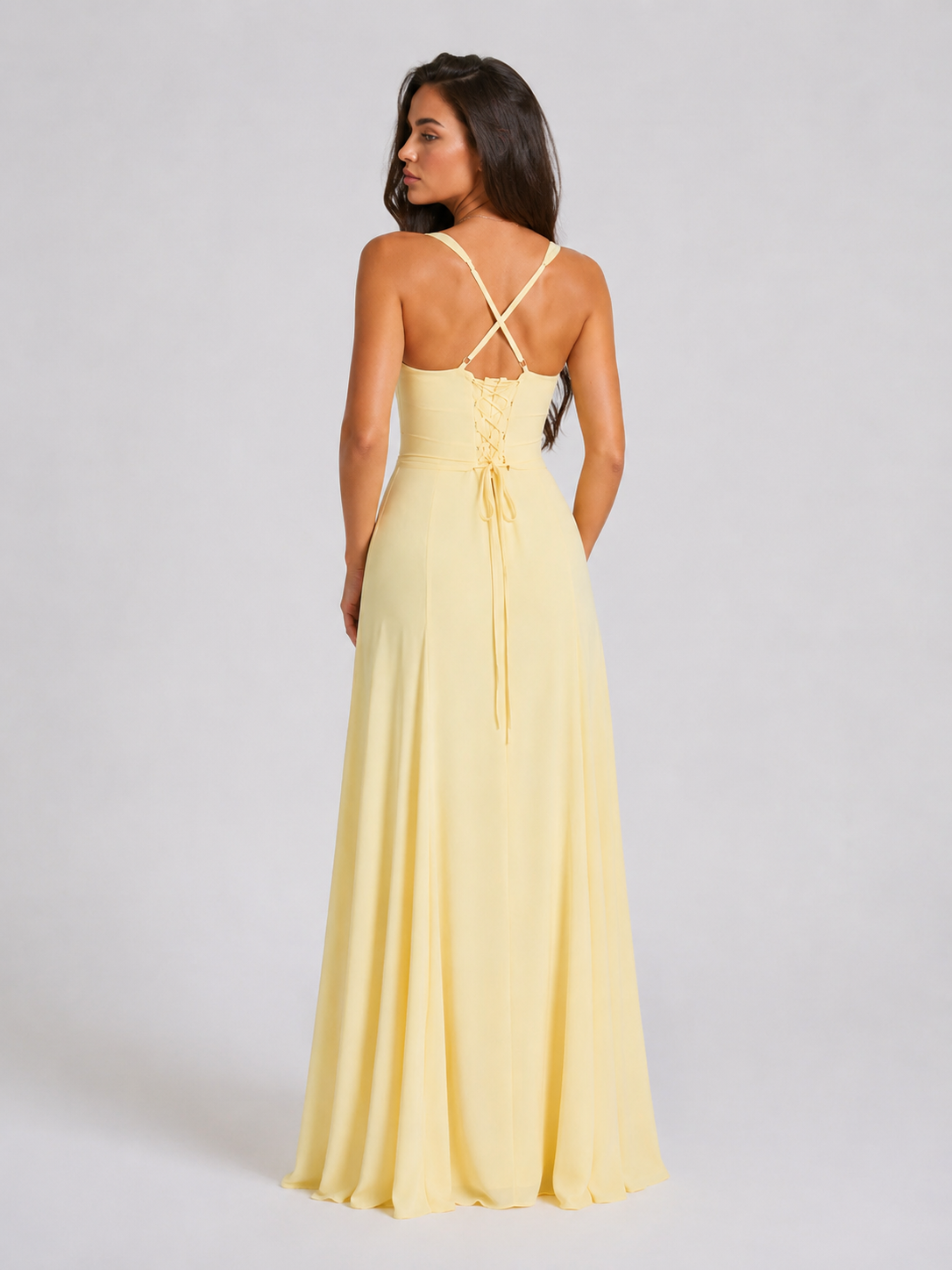Vestido maxi con escote corazón para invitada de boda