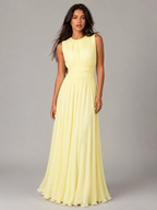 Ruched Chiffon Maxi Dress Wedding Guest