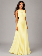 Ruched Chiffon Maxi Dress Wedding Guest