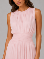 Ruched Chiffon Maxi Dress Wedding Guest