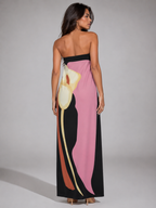 Robe maxi sculptée bustier pour femme soirée
