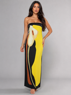 Robe maxi sculptée bustier pour femme soirée