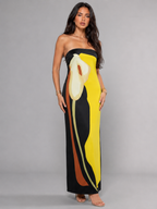 Robe maxi sculptée bustier pour femme soirée
