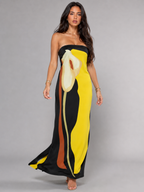 Robe maxi sculptée bustier pour femme soirée