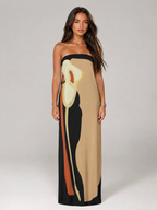 Robe maxi sculptée bustier pour femme soirée