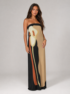Robe maxi sculptée bustier pour femme soirée