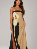 Robe maxi sculptée bustier pour femme soirée
