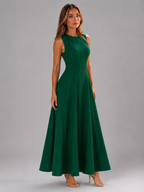 Ruched Sleeveless A Line Maxi Dress Summer Women