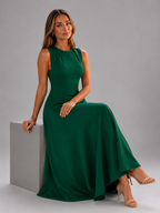Ruched Sleeveless A Line Maxi Dress Summer Women