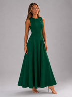 Ruched Sleeveless A Line Maxi Dress Summer Women