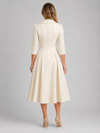 Satin Feel Wrap Midi Dress Wedding Guest