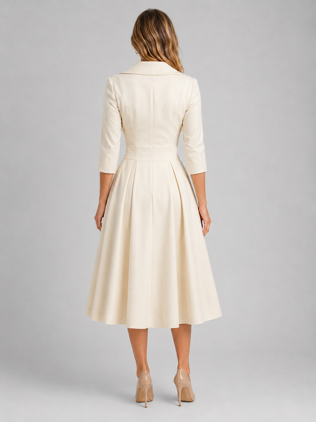 Satin Feel Wrap Midi Dress Wedding Guest