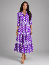 Vestido midi con estampado de cadenas para mujer verano