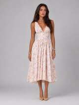 Vestido midi floral de verano para mujer