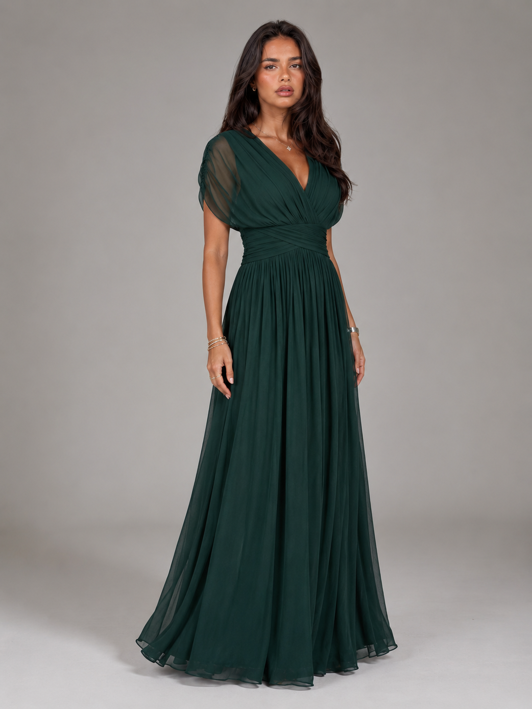 Floral Pleated Maxi Dress Wedding Guest