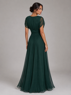 Floral Pleated Maxi Dress Wedding Guest