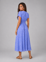 Robe longue manches papillon fleurie été femme