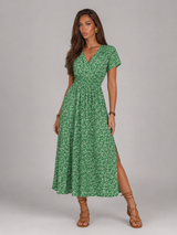 Robe longue manches papillon fleurie été femme