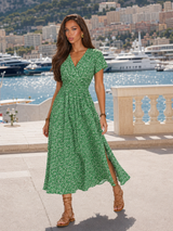Robe longue manches papillon fleurie été femme